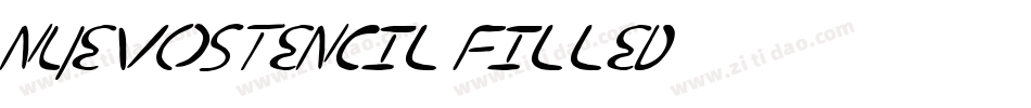 nuevostencil filled字体转换